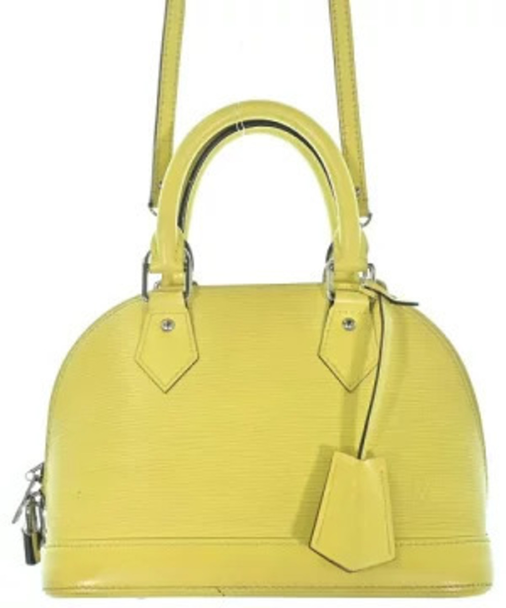 Louis Vuitton Alma 2way Handbag Yellow